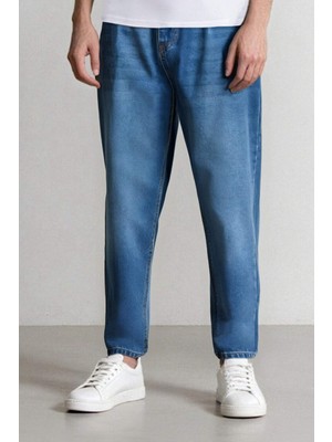 DeFacto %100 Pamuk Balloon Fit Bol Kalıp Yüksek Bel Normal Paça Jean Pantolon E4730AX25SP