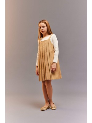 DeFacto Pileli Askılı Yazlık Elbise Kız Çocuk E0844A825SM