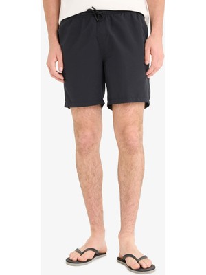 DeFacto Regular Fit File Astarlı Diz Üstü Deniz Şortu E4736AX25HS