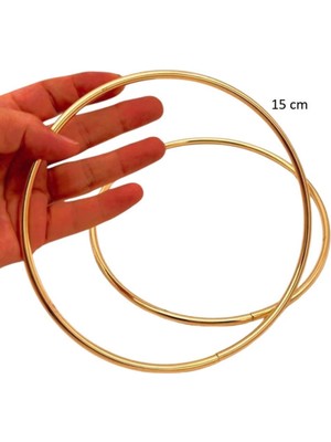 Angel Çanta Aksesuar 15 cm Yuvarlak Metal Çanta Sapı Light Gold