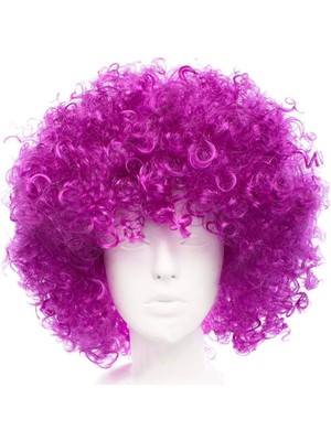 Remstdrk Koyu Mor Renk Violet Afro Bonus Saç Peruk