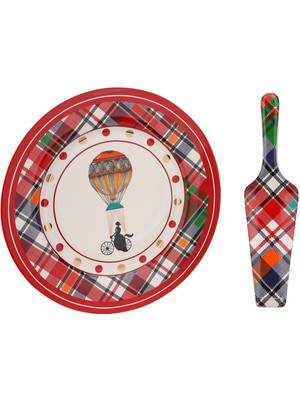 Lucky Art Shannon Bone 27 Cm Servis Tabağı + Kaşığı Seti Lyhd 442