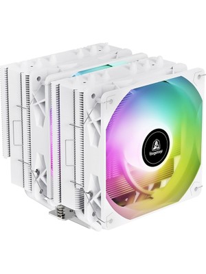 Segotep Fz6 Pro Beyaz 2X120MM Kule Tipi Işlemci Soğutucu (Lga 1700 ve Am5 Uyumlu)