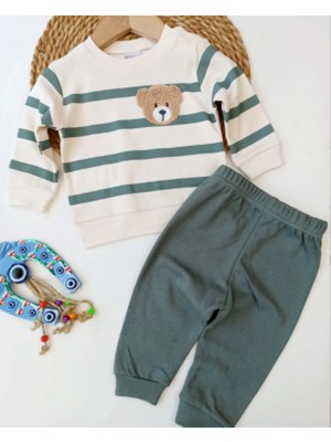 Ayıcık Süzene Nakış Çizgili 2'li Takım