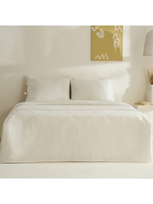 Karaca Home Sarra Britli Bambu Çift Kişilik Pike Takımı Ekru