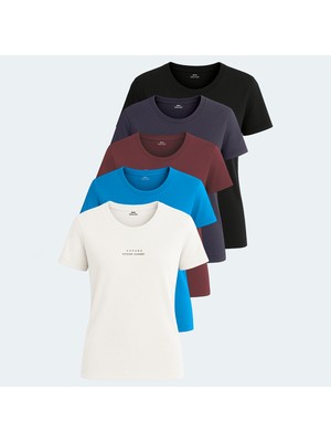 Slazenger Paytons 5 Li Set Kadın Tişört