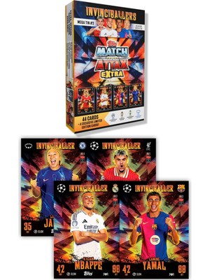 Match Attax Extra - Metal Kutulu Futbolcu Kartı Mega Tin 2 The Invinciballers