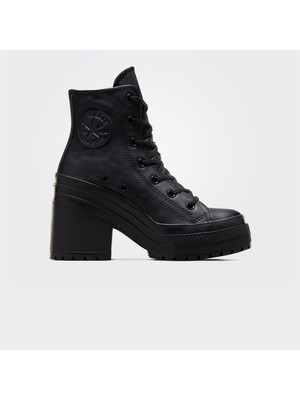 Converse Chuck 70 De Luxe Unisex Siyah Deri Platform Sneaker.001