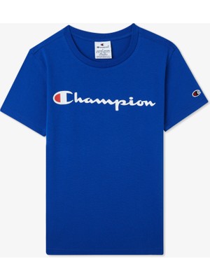 Champion Big Logo Çocuk Mavi T-SHIRT.BS008
