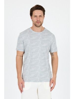 Rodi Erkek Bisiklet Yaka Desenli T-Shirt – %100 Pamuk – Rahat ve Şık Günlük Kısa Kollu Tişört 0115