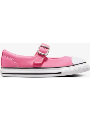 Converse Chuck Taylor All Star Dainty Mary Jane Bebek Pembe Babet Kanvas Tabanlı Rahat Ayakkabı