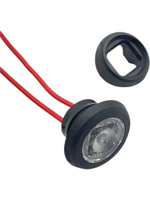 Frıstom 12V-24V Göz-Ayna Altı-Gündüz Sürüş Lambası LED Kırmızı (Çap:20 Mm) E9
