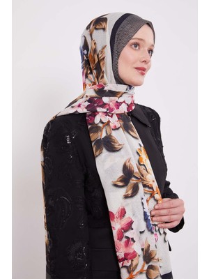 Antrasit Zigzag Pamuklu Şal