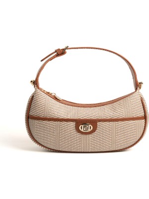 Silver Polo  Kadın Omuz Çantası 1194-46973 Sılver Polo Bayan Çantası M132 Bej-Mat Taba