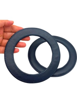 Angel Çanta Aksesuar Lacivert Renk Yuvarlak 13.5 cm Suni Deri Çanta Sapı