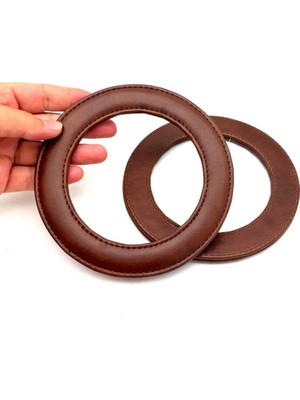 Angel Çanta Aksesuar Taba Renk Yuvarlak 13.5 cm Suni Deri Çanta Sapı