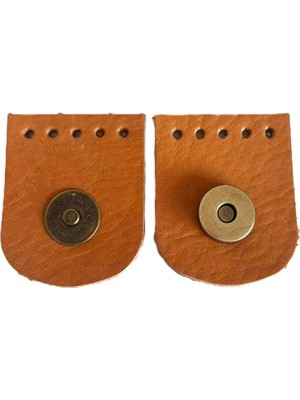 Angel Çanta Aksesuar Gerçek Derili Tek Dikim Mıknatıslı Çıtçıt Açık Taba Renk Antik Metalli