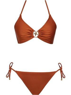 Sailor Moda Sailor Kadın Bikini Takımı Aksesuarlı Tasarım Kırmızı Renk Ayarlanabilir Askılarla