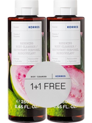 Korres Nemlendirici Köpük Vücut Bakım Seti 2×250 ml Erkekler İçin Genç Cilt Görünümü Destekler