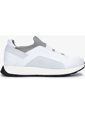 Valmenti Erkek Hakiki Deri Beyaz Sneakers & Spor Ayakkabı 383 VAL-6094 Erk Ayk Y25 Beyaz Slvr