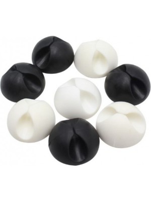 Siyah Beyaz Kablo Sabitleme Klipsi 10'lu