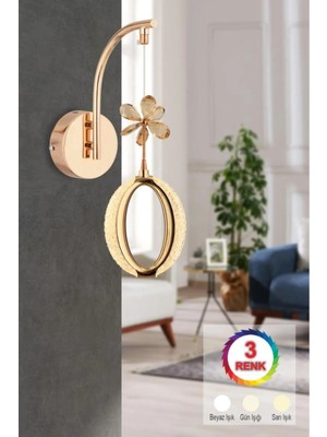 Istanbul Avize Zeus Aplik Gold 3 Renk Ledli Modern LED Avize