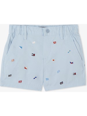 Tommy Hilfiger Allover Flag Çocuk Mavi ŞORT.C1O