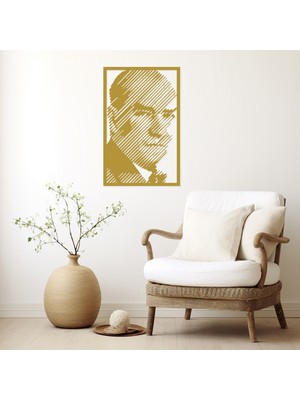 Atatürk Portresi Metal Duvar Tablosu, Ev & Ofis Dekoru