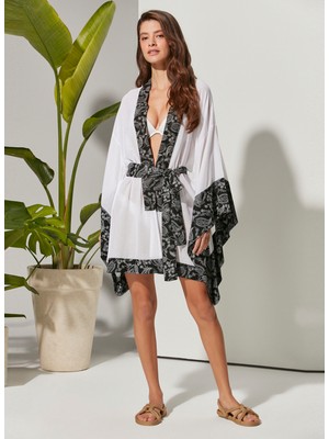 White By Nature Kimono, Standart, Beyaz