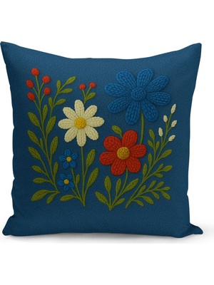 Çift Tarafı Dijital Baskılı Kırlent Kılıfı (Panç /punch Nakış Desen Görünümlü)