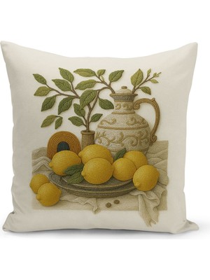 Çift Tarafı Dijital Baskılı Kırlent Kılıfı (Panç /punch Nakış Desen Görünümlü)