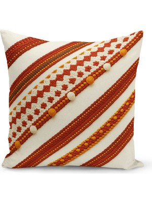 Çift Tarafı Dijital Baskılı Kırlent Kılıfı (Panç /punch Nakış Desen Görünümlü)