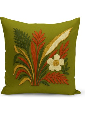 Çift Tarafı Dijital Baskılı Kırlent Kılıfı (Panç /punch Nakış Desen Görünümlü)