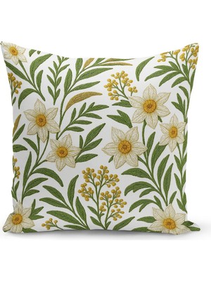 Çift Tarafı Dijital Baskılı Kırlent Kılıfı (Panç /punch Nakış Desen Görünümlü)