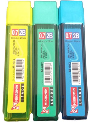 Mikro M-602 2b 60 mm 0.7 Kalem Ucu 3 Tüp Neon Renkler