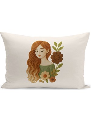 Çift Tarafı Dijital Baskılı Kırlent Kılıfı (Panç /punch Nakış Desen Görünümlü)