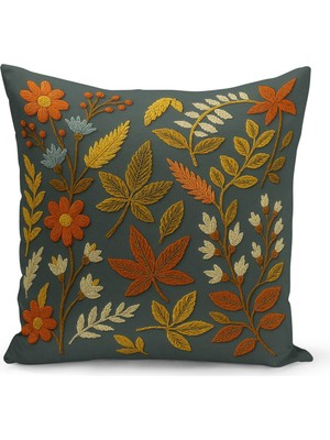 Çift Tarafı Dijital Baskılı Kırlent Kılıfı (Panç /punch Nakış Desen Görünümlü)