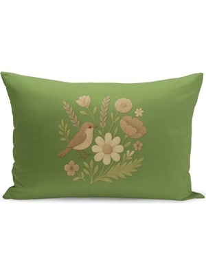 Çift Tarafı Dijital Baskılı Kırlent Kılıfı (Panç /punch Nakış Desen Görünümlü)