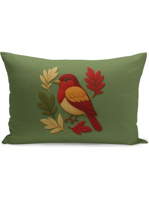 Çift Tarafı Dijital Baskılı Kırlent Kılıfı (Panç /punch Nakış Desen Görünümlü)