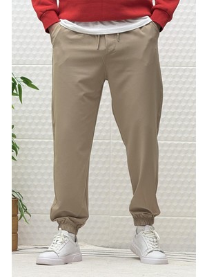 Erkek Full Likralı Paraşüt Kumaş Lastikli Jogger Pantolon
