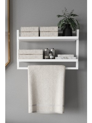 Havluluk 2 Katlı Kitaplık Aksesuar Rafı Ev Banyo Mutfak Düzenleyici Duvara Kolay Monte Çok Amaçlı Raf