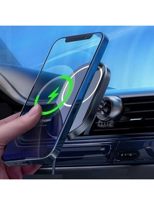 Desdesign 15W Mıknatıslı Takılabilen Hızlı Şarj Tüm Cihaz ve Araçlara Uyumlu Araç Içi Şarj Cihazı