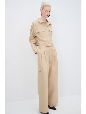 Adl Geniş Paça Pantolon Sari 15344735000