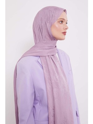 Lila Soyut Lale Desen Jakar Capri Şal