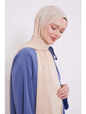 Latte Soyut Lale Desen Jakar Capri Şal