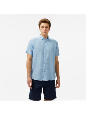 Nautica Erkek Mavi Classic Fit Gömlek