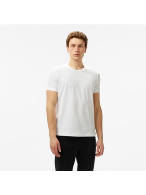 Nautara Erkek Beyaz Regular Fit T-Shirt