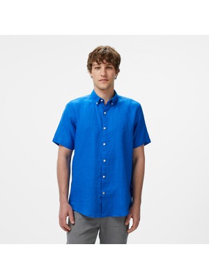 Nautica Erkek Mavi Classic Fit Gömlek