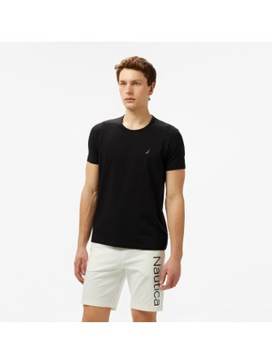 Nautara Erkek Siyah Regular Fit T-Shirt
