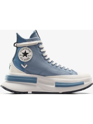 Converse Run Star Legacy Cx Hi Platform Crafted Laces Kadın Mavi Sneaker